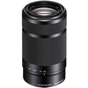 Sony SEL-55210 Tele-Zoom-Objektiv (55-210 mm, F4.5–6.3, OSS, APS-C, geeignet für A7, ZV-E10, A6000- und Nex-Serien, E-Mount) schwarz