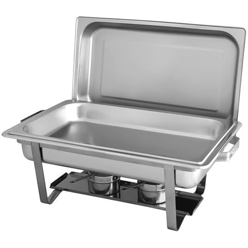 ZORRO - 2X Chafing Dish Speisewärmer - 15-Teilig - inkl. Behälter - Wärmebehälter für Speisen - Edelstahl Buffet-Set - Profi Set - Gastro Qualität - Rechaud für Catering