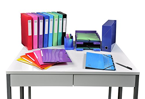 Exacompta 25er Pack Premium Schnellhefter Iderama. Made in Germany. Aus extra starkem Colorspan-Karton farbig sortiert für DIN A4 kaufmännische Heftung Hefter ideal für Büro und Schule