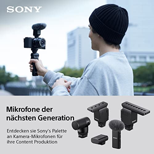 Sony ECM-M1, Kabelloses Shotgun Mikrofon, 8 Audioaufnahme-Modi, Kompakt & Leicht, Ideal für Kameras, Vlogs, Content Kreation, Musik, Streaming