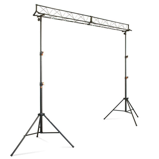 ETEC Professional Licht Stativ Set LS-4 mit 3-Punkt Traverse - DJ Stand Bühne Truss Stand Light Stand Traversensystem Lichtstativ Quertraverse Veranstaltung Bühne Beleuchtung