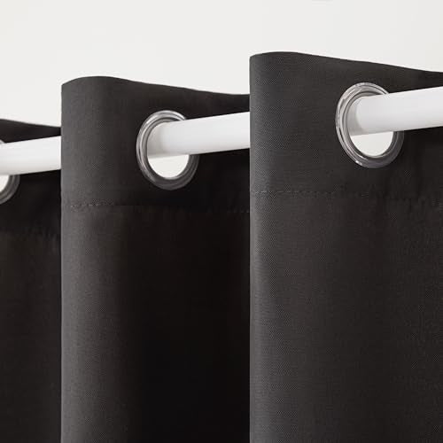 TOWN & COUNTRY BASICS Exclusive Home Curtains GT Gardinenpaneel mit Lichtfilterung, solides Cabana, 120 x 54 cm, Schwarz
