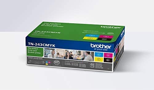Brother TN-243CMYK Original Tonerkartusche Druckt bis zu 1000 Seiten, cyan, magenta, gelb und schwarz, 1er Pack