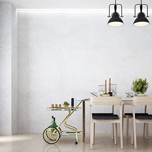 Moderner Servierwagen mit 4 Rollen, 2 Ablagen, Glas- & Eisenkonstruktion, idealer Wagen für Getränke und Snacks, 80 x 43 x 85 cm, Weiß