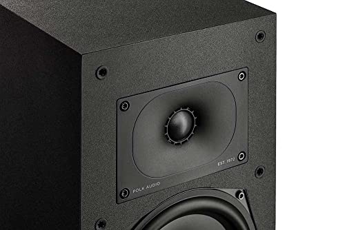 Polk Audio Monitor XT20 Regallautsprecher, Stereolautsprecher, Surround Lautsprecher, Hi-Res Zertifiziert, Dolby Atmos und DTS:X kompatibel, HiFi und Heimkino Lautsprecher (Paar), Schwarz