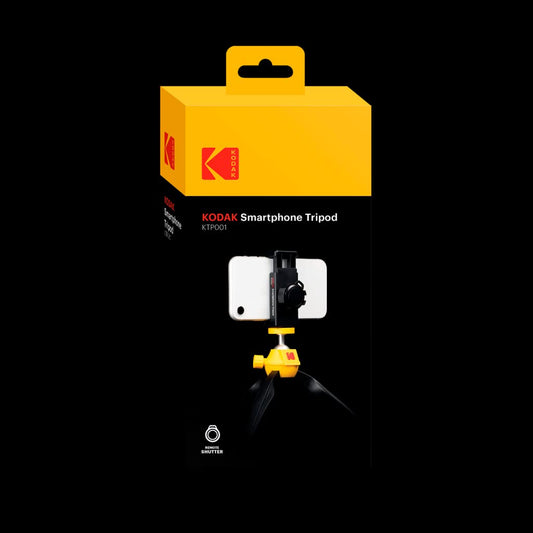 KODAK Smartphone & Vlogging Tripod - Dreibeinstativ/Filming handle für Smartphones & Kameras mit ¼ Schraubbefestigungssystem (Perfekt für Vlogging/Vlogs, Bluetooth-Fernauslöser, Hoch- oder Querformat)
