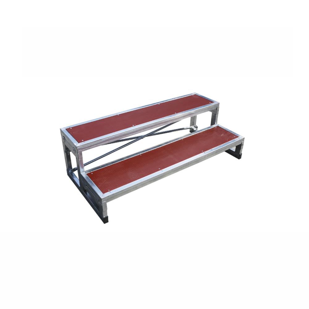ZCBYBT Abnehmbarer Sprech-Fotoständer Mobile Bühnentreppe 2-lagige Bodenchorstufe,Non Slip