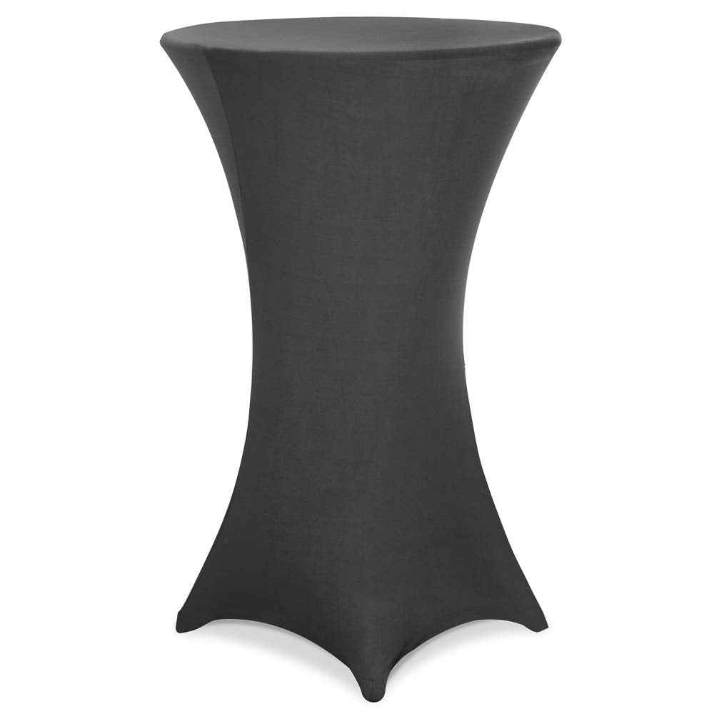 Deuba® 5X Stehtisch Hussen Ø 60-65/70-75/80-85cm Viele Farben 30°C Waschbar Verstärkte Standfüße Stehtischhusse Überzug Stretch (Ø 60-65cm, Anthrazit)