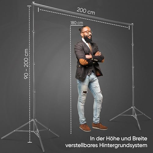 PIXETOOL Fotostudio Set - Greenscreen (1,8 x 2,8 m) mit Ständer (2 x 2 m) - Softbox mit Lampen Set - Green Screen Fotohintergrund - Reflektor - Studiolicht Fotolampe - Streaming Fotografie Hintergrund