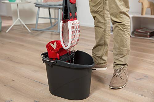 Vileda ULTRAMAX 2in1 Komplett-Set, Bodenwischer-Set mit Eimer, Flachwischer und Microfaser- Wischbezug