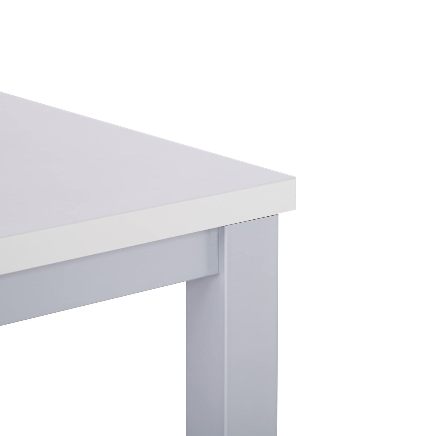 Bürotisch Schreibtisch Besprechungstisch graues Tischgestell quadratische Beine | PC-Tisch Arbeitstisch Konferenztisch Computertisch Homeoffice-Tisch Businesstisch, Buche 200x80x77,5cm