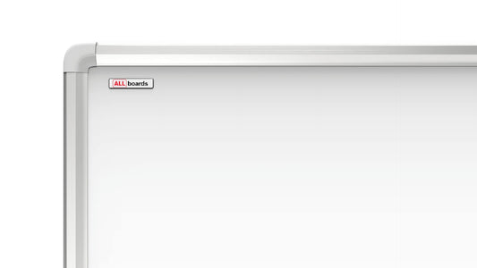 ALLboards Magnetisches Whiteboard 240x120cm Magnettafel mit Aluminiumrahmen Premium EXPO und Stifteablage, Weiß Magnetisch Tafel, Trocken Abwischbar, Wiederbeschreibbar Weißtafel