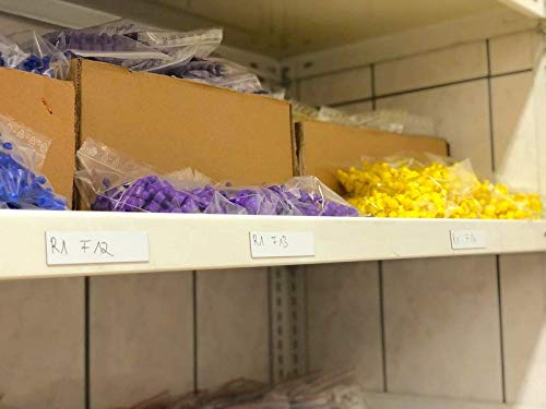 Magnetschild Magnetetiketten Magnetstreifen - Magnet Etikett inkl. Gratis Stift - für Lagerbeschriftung Kennzeichnung, Magnettafeln, Magnetband, Größe:60 x 20 mm, Menge:25 Stück