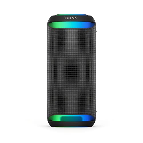 Sony SRS-XV800 - Bluetooth, Party Box Lautsprecher, Kraftvoller 360° Sound, tragbar, 5 Front-/2 Rücklautsprecher, MEGA Bass, 25h Akkulaufzeit, LED Licht, IPX4 wasserdicht, Schnellladung– Schwarz