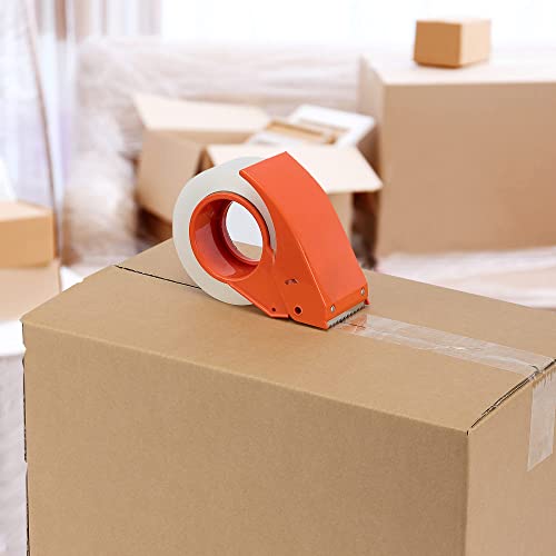 Amazon Basics Transport- und Packband, 4,77 cm Breite x 99,6 m, Transparent, 6 Stück, Durchsichtig,Weiß