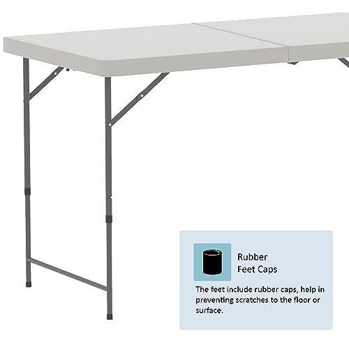 Home Vida Klapptisch, robust, extra stark, für Camping, Buffet, Hochzeit, Markt, Garten, Party, Kofferraum, Picknickbock, für drinnen und draußen, klappbarer Tragegriff
