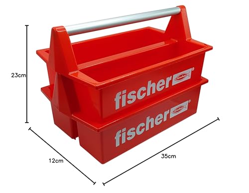 fischer Werkzeugkasten, der robuste und geräumige Werkzeugkoffer für professionelle Handwerker und passionierte Heimwerker, optimal geeignet zum Verstauen, Aufbewahren & Transportieren von Werkzeug