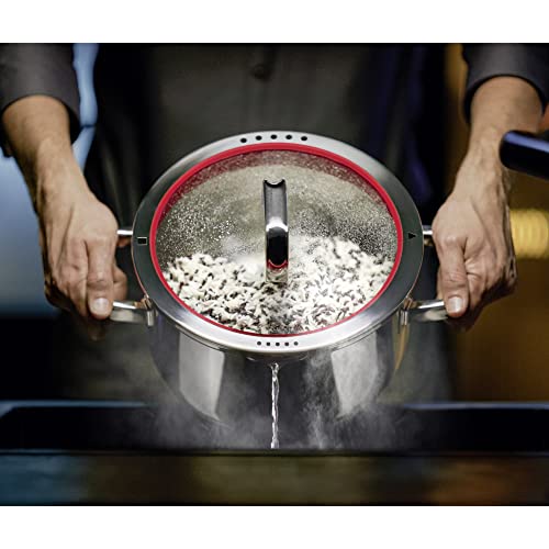 WMF Function 4 Topfset Induktion 4-teilig, Cromargan Edelstahl poliert, Glasdeckel mit 4 Abgießfunktionen, Induktionstöpfe, Innenskalierung