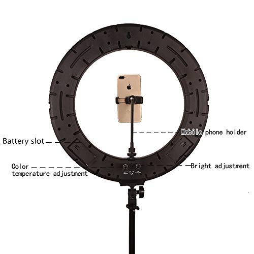 GSKAIWEN 18" 60W LED Ringleuchte Licht Set Tätowierung Augenbraue Fülllicht Dimmbares Kamera-Fotografie Studiolicht Video-Licht mit Makeup Porträt YouTube Video Shooting (18 Zoll Set mit weiche Röhre)
