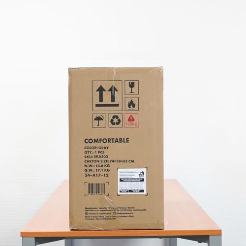 Superkancl ergonomischer Bürostuhl Comfortable mit klappbaren Armlehnen, Grau
