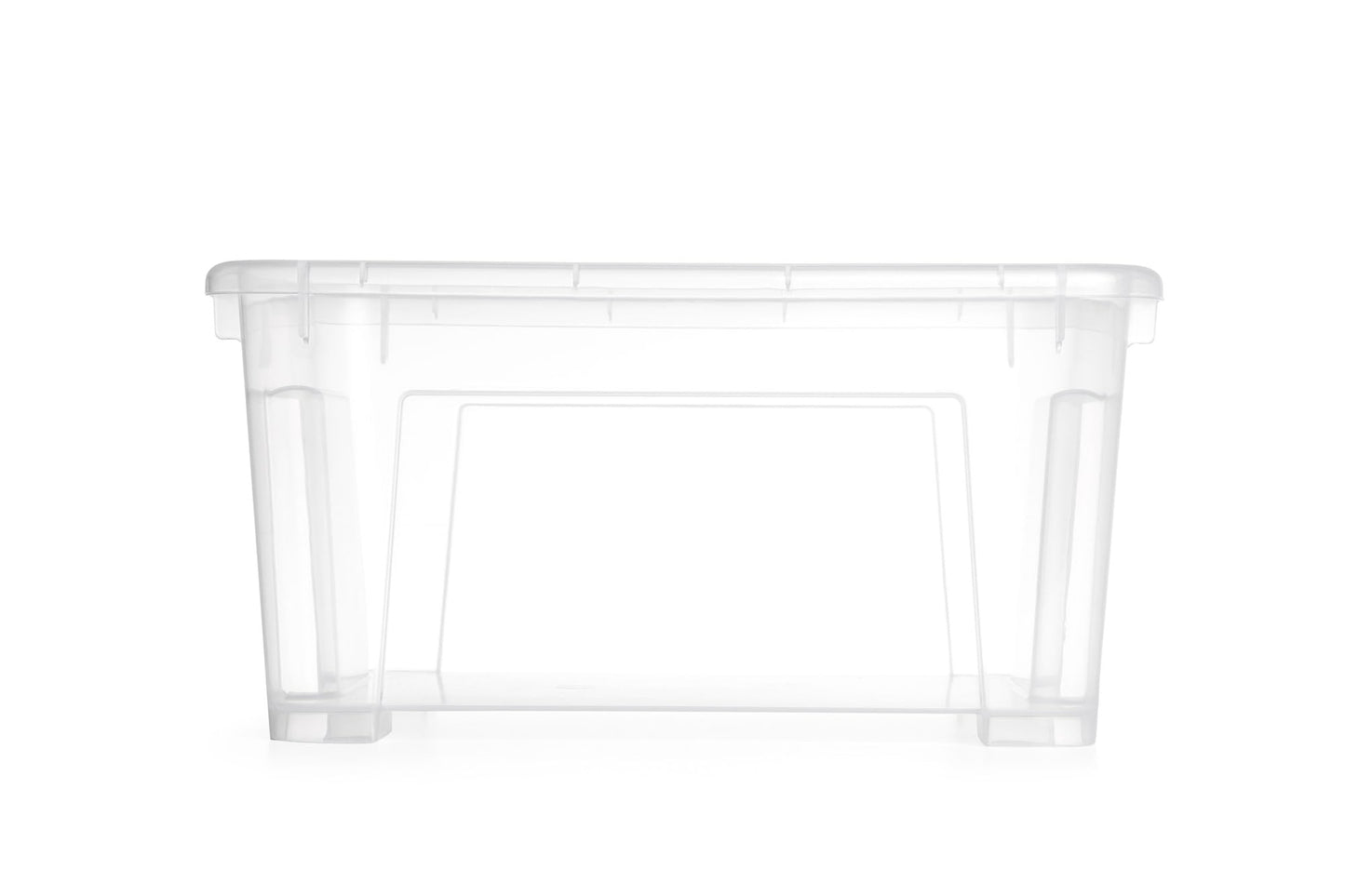 Samla Aufbewahrungsbox 22 Liter mit Deckel - stapelbare, transparente Box mit 39x28x28cm - aus Kunststoff