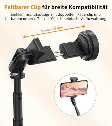 TONEOF 168cm Automatisches Selfie Stick Handy Stativ, Handykamera Halterung mit Magnetischer Wiedera