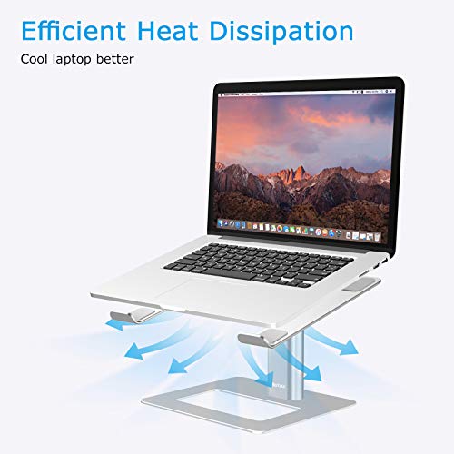 BoYata Laptopständer, Höhenverstellbarer Laptop Riser, Belüfteter Aluminium Notebookhalter für Schre