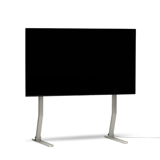 Pedestal Bendy Tall Standfuss für TV 40 bis 70 Zoll | Hochwertiger Fernseher Bodenständer | Modische Fernseh Halterung Stehend | Einzigartige TV-Standfüße (Grau)