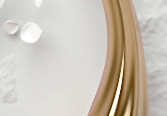 murando Akusticher Raumteiler Blumen Magnolien Foto Paravent 225x172 cm beidseitig auf Vlies-Leinwand Bedruckt Akustikschaum Trennwand Spanische Wand Sichtschutz Home Office Orient Gold b-B-0475-z-c