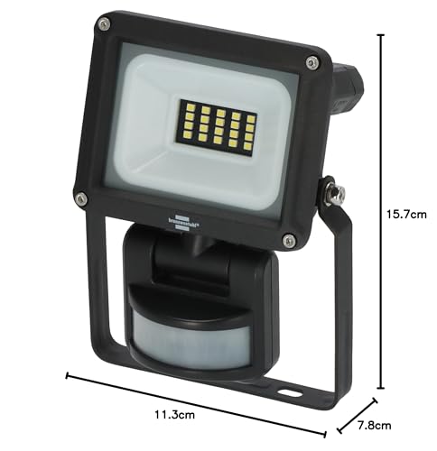 Brennenstuhl LED Strahler JARO 1060 P (LED Wandstrahler für außen IP65, 10W, 1150lm, 6500K, mit Bewegungsmelder und Dämmerungssensor)