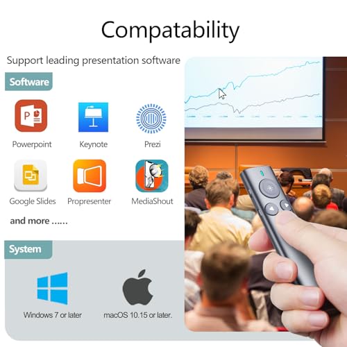 NORWII TV/LCD Screen Pointer for PowerPoint Presentation, Wireless Presenter with Digital Pointer an