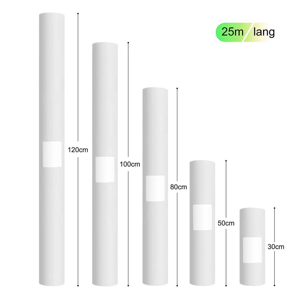Longing Home Tischdeckenrolle, 1.18 × 25M, Weiß, Einweg Vlies Stoffähnlich Tischdecke Rolle, Meterware Tischtuchrolle, Geeignet Für Geburtstag, Party, Deko