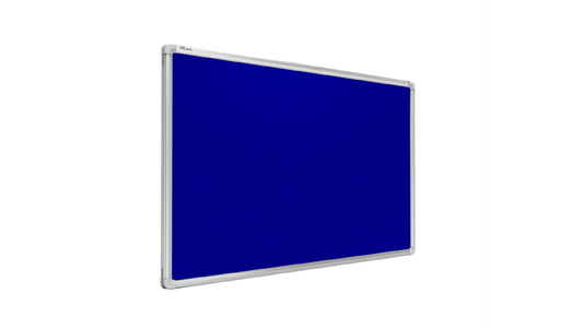 ALLboards Pinnwand Filztafel 200x100cm mit Aluminiumrahmen, Textiltafel Blau