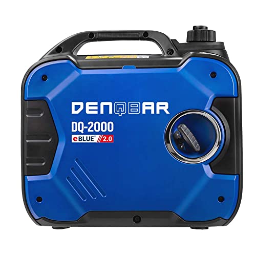 DENQBAR Inverter Stromgenerator DQ-2000 2000W Benzin Stromerzeuger mit 230V, USB Fast-Load, Superleise, 4-Takt Motor, tragbar - Für Camping, Outdoor, Baustelle, Reise, Wohnmobil und Notstromaggregat