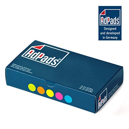 AdPads® elektrostatisch selbstklebende Moderationskarten | 175 x 100mm, 500 Blatt, Set Bunt | Große 