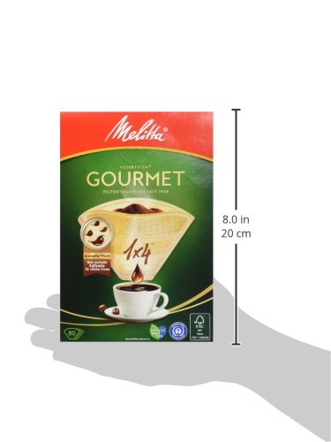 Melitta Gourmet Filtertüten, AromaporenPlus, Naturbraun 1er pack