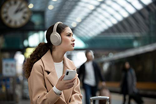 Sony WH-1000XM4 kabellose Bluetooth Noise Cancelling Kopfhörer (30h Akku, Touch Sensor, Headphones Connect App, Schnellladefunktion, optimiert für Amazon Alexa, Headset mit Mikrofon) Platin Silber
