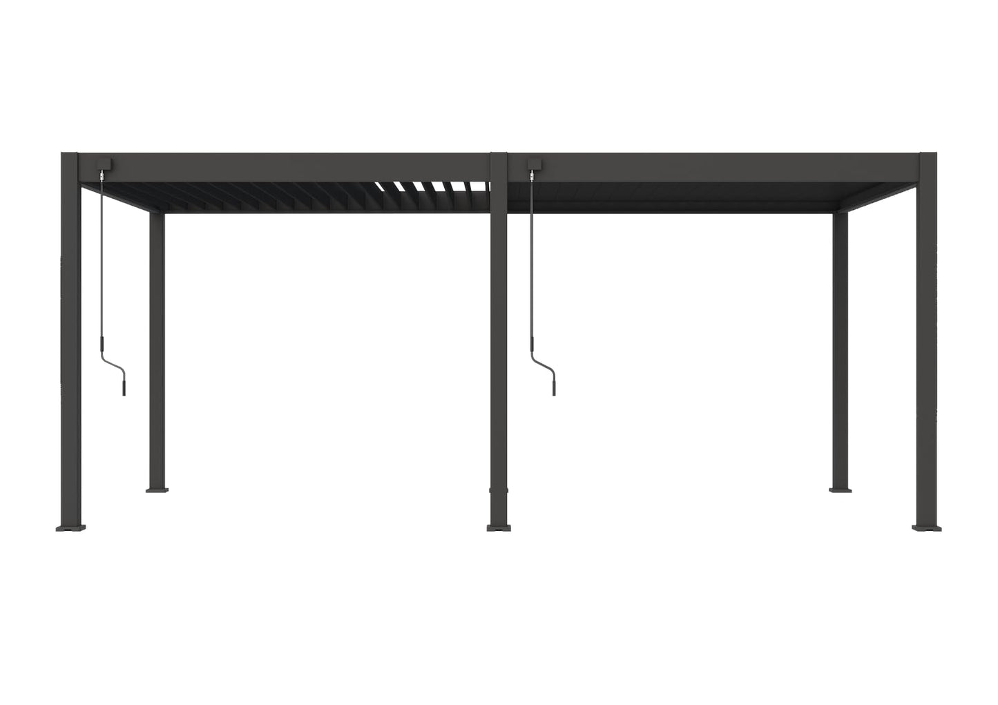 Weide Deluxe Pergola mit Lamellendach I Rostfreie & Robuste Voll-Aluminium Pavillon freistehend I Optimaler Schutz vor Sonne & Regen Dank verstellbaren Aluminium-Lamellen (Anthrazit, 3,6 x 5,3 M)