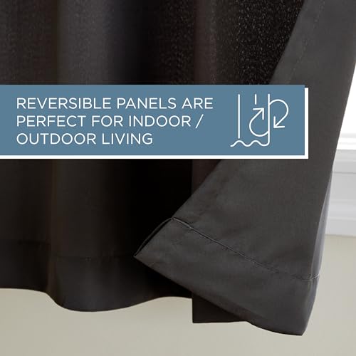 TOWN & COUNTRY BASICS Exclusive Home Curtains GT Gardinenpaneel mit Lichtfilterung, solides Cabana, 120 x 54 cm, Schwarz
