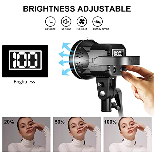 GVM LED Videoleuchte mit Softbox, 80W Bowens Studiolicht mit Stativ, 5600K Tageslicht LED Fotografie