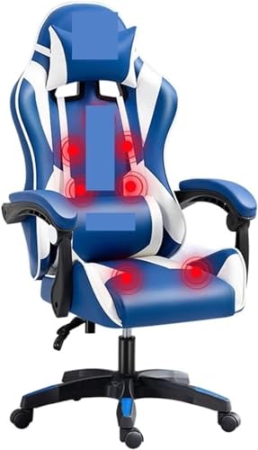 GYQTGBNH Computerstuhl, Verstellbarer, drehbarer Gaming- und Bürocomputerstuhl, verstellbare Rückenlehne, Stoffbezug (Farbe: Nylonfüße) (Nylonfüße 01)