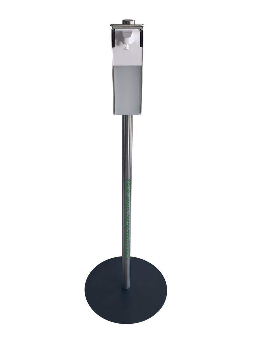 Mobile Hygienestation HS-100 für z.B Desinfektionsmittel oder Handpflegeprodukte | 500ml Behälter | Sockel Anthrazit