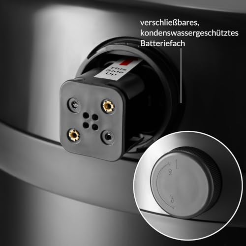 Monzana® Mülleimer Küche mit Sensor Leise 50L Edelstahl USB Ladekabel Deckel Berührungslos Abfalleimer Automatik Hygienisch Papierkorb Wasserdicht Büro Weiß Recycling