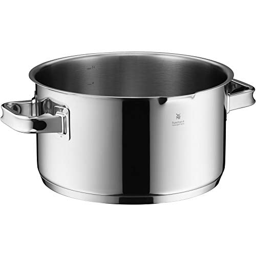 WMF Function 4 Topfset Induktion 4-teilig, Cromargan Edelstahl poliert, Glasdeckel mit 4 Abgießfunktionen, Induktionstöpfe, Innenskalierung