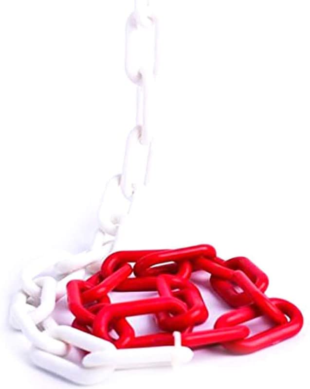 Marwotec 25 Meter Kunststoffkette rot weiß 6mm auf Rolle Absperrkette rot weiß aus Kunststoff ideale Kette zum Absperren von Flächen, gut sichtbar, stabil und handhabbar von Marwotec aus Deutschland