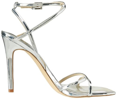 Calvin Klein Damen Tegin Sandale mit Absatz, Silber 040, 38 EU