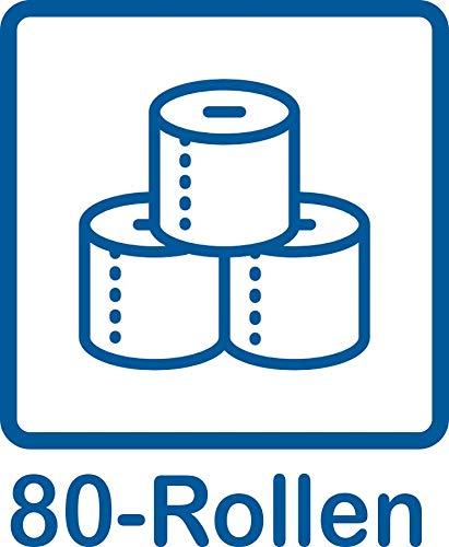 80x Rollen Toilettenpapier BULK-Verpackung XXL Vorratspack 3 Lagig - Soft Premium Qualität - Keine Plastik-Umverpackung