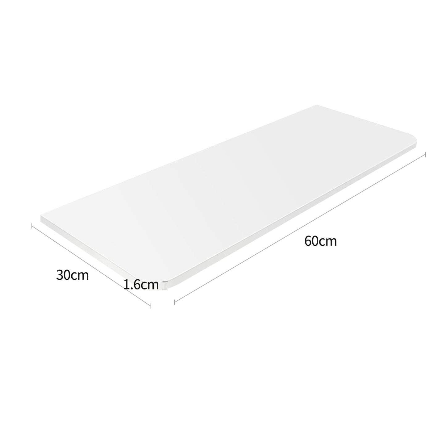 RELOVE Esstisch für Küche, faltbar, unsichtbar, schwimmender Computer-Schreibtisch, Schminktisch für Haus, Wäsche-Werkbank, Wandtisch klappbar (60 x 30 x 1,6 cm, weiß)