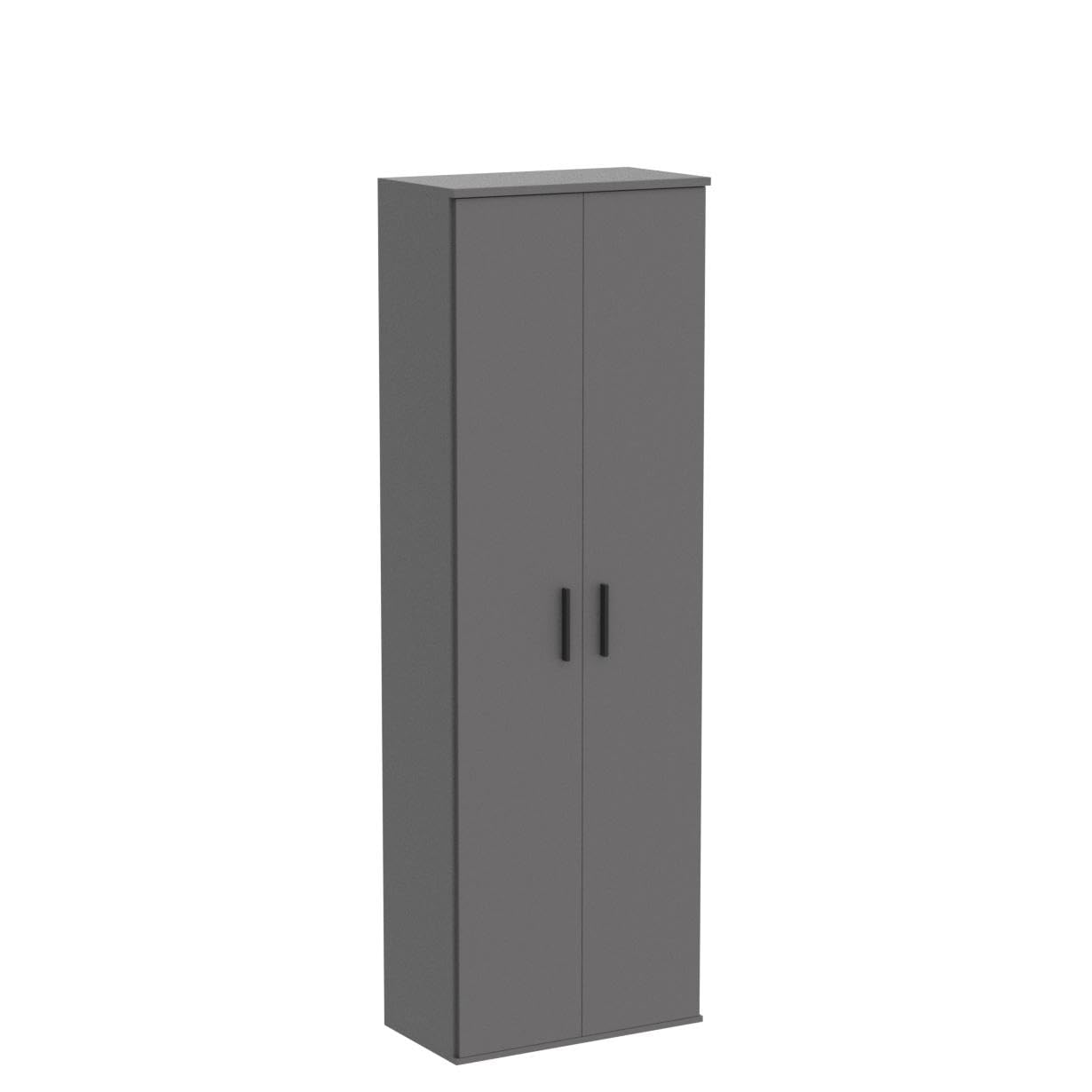 mokebo® Mehrzweckschrank 60cm Breite 'Der Lange', Aktenschrank, Büroschrank oder Schuhschrank in 60x180x34 cm (B/H/T), auch als Vorratsschrank oder Schrank aus Holz in Anthrazit-Schwarz