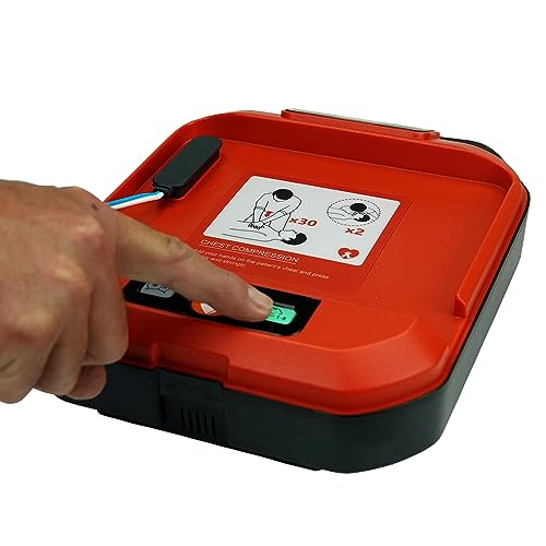 Erste Hilfe Defibrillator für Zuhause/Gewerbe für Laien und Profis mit automatischer Schockabgabe Primedic HeartSave YA, 8 Jahre Garantie des Herstellers, Sprache: DE/EN